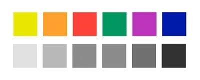 Escala de valores en colores
