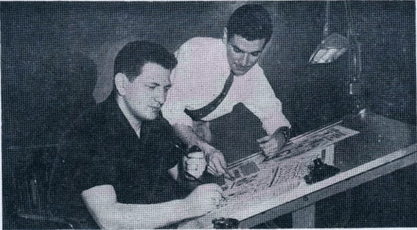 Joe Kubert y Norman Maurer en 1953