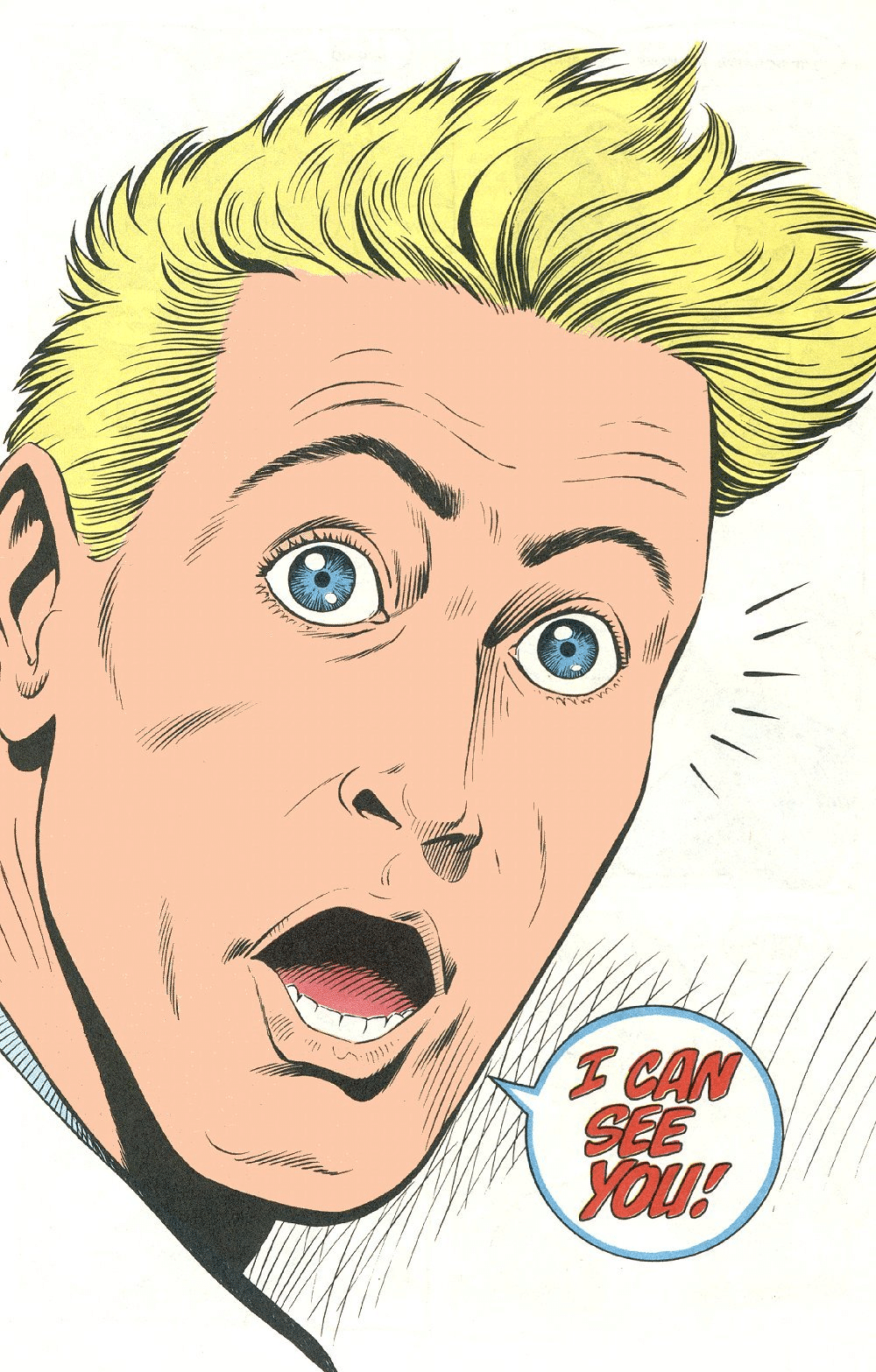 Animal Man breaking the fourth wall