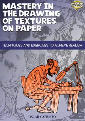 Mastery in the drawing of textures on paper